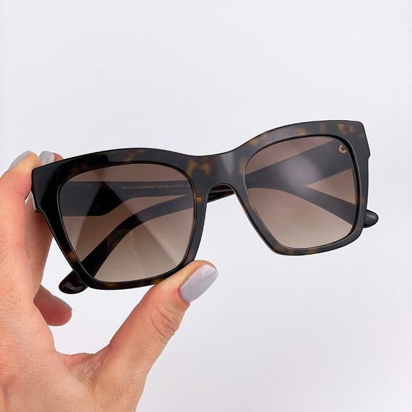 D&G DG4384 502/13 Sunglasses Havana Brown Square Women - Picture 10 of 10